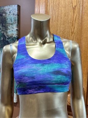 lululemon athletica Blue and Teal Space-Dye Sports Bra